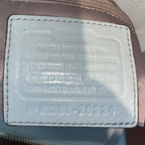 Coach  Phoebe  pebbled leather Light Blue Triple compartment, shoulder bag 26224 - Picture 11 of 17